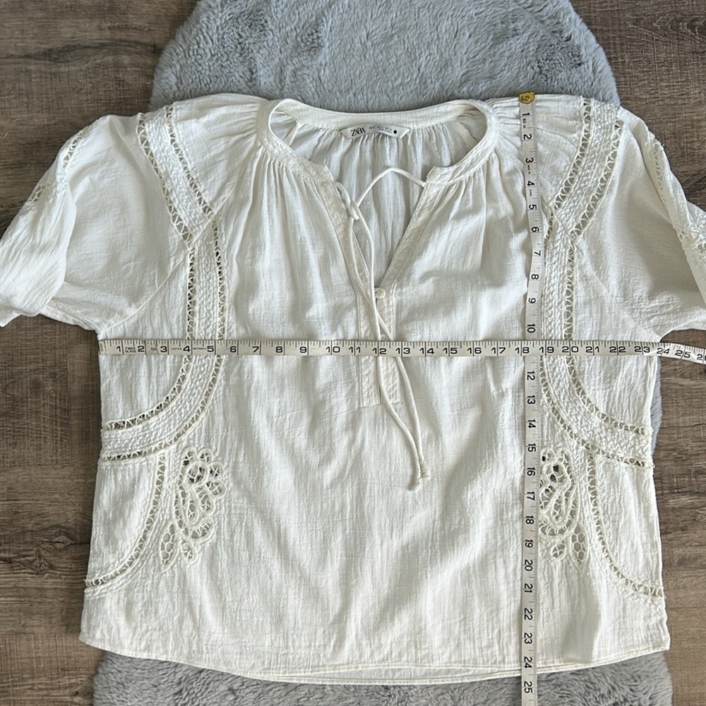 Zara Collection Embroidered Shirt S - Picture 9 of 13
